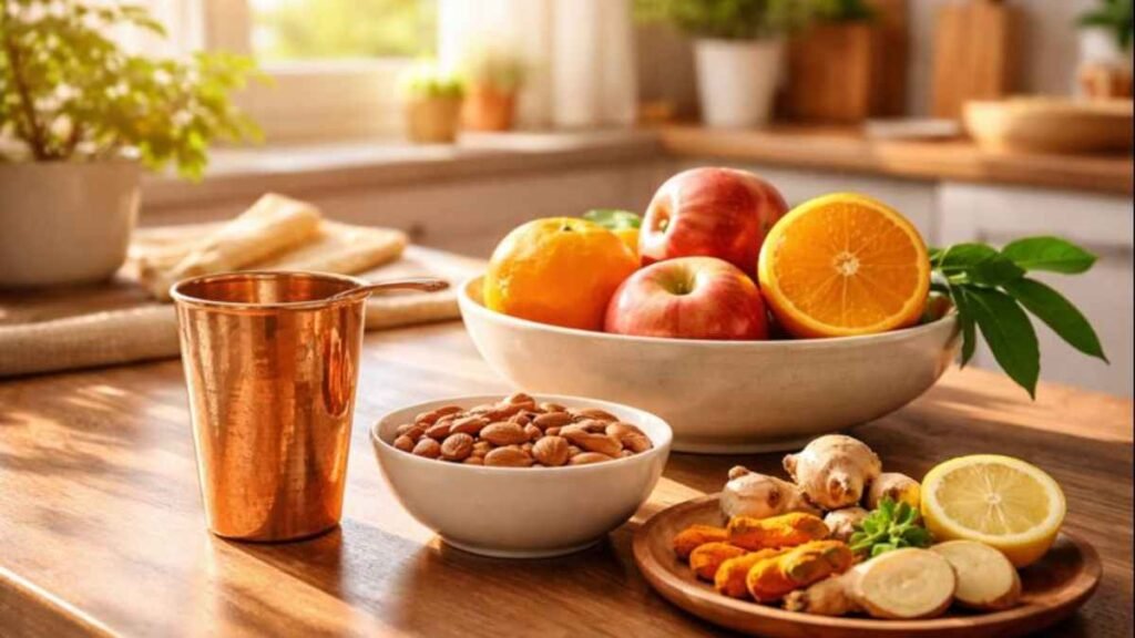 natural ways to boost immunity at home using simple Indian food and daily habits